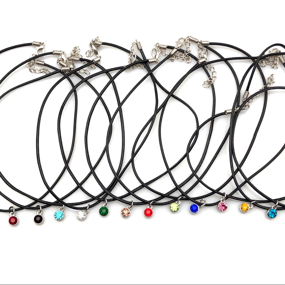 ✨ 2 for $15 birthstone charm choker necklaces ✨